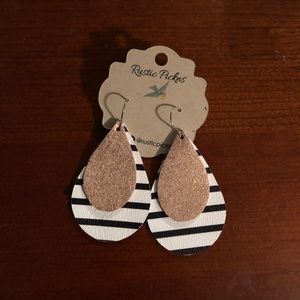 Genuine leather handmade boutique earrings